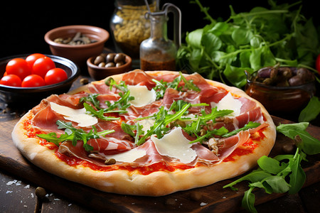 意大利风味的披萨高清图片
