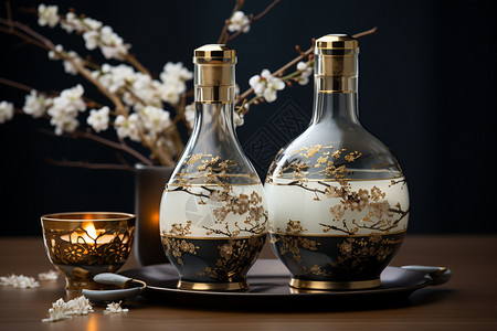 古风烛台丰富的中国酒文化背景