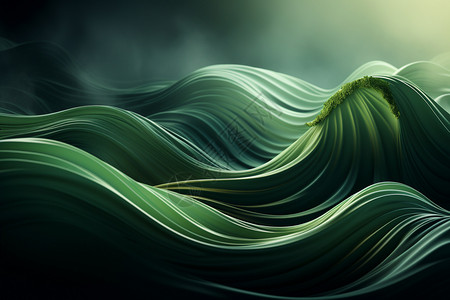 绿色的海浪图片