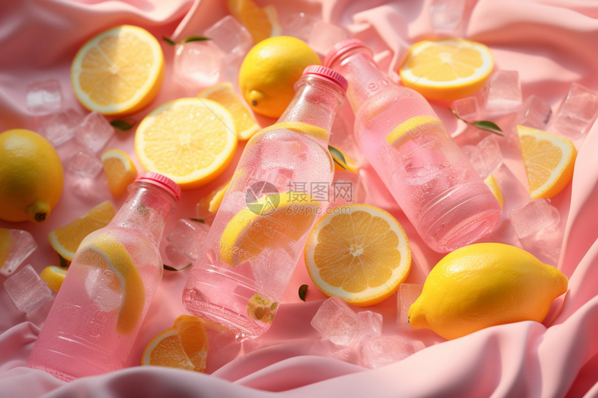 柠檬味的冰冻饮料图片