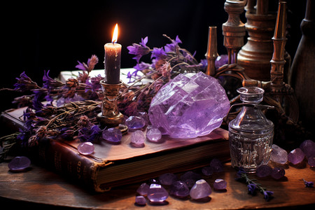 梦幻魔法光效紫色的魔幻背景