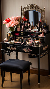 卧室中精致的化妆桌图片
