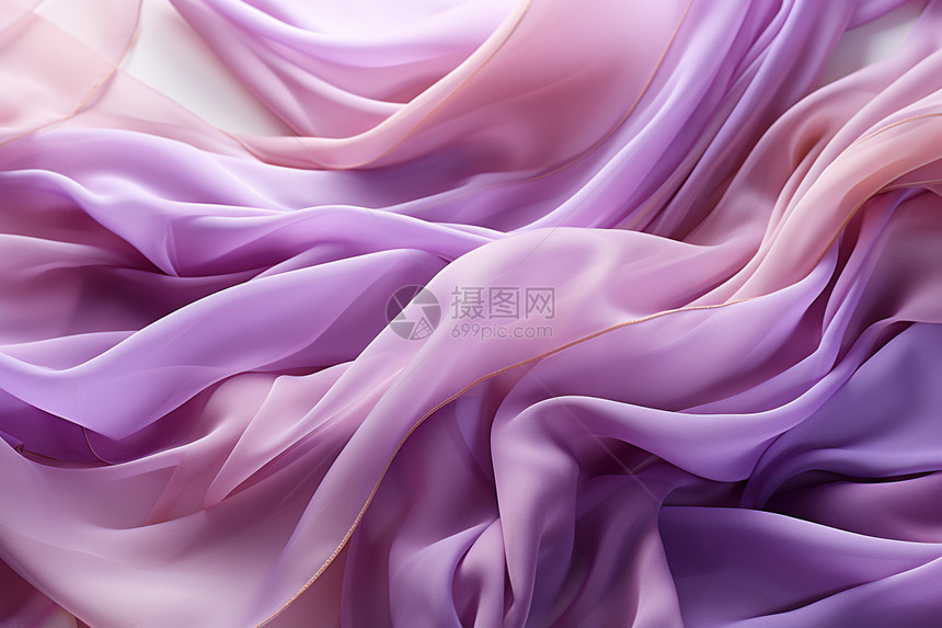 紫色布料上的流动抽象图案图片