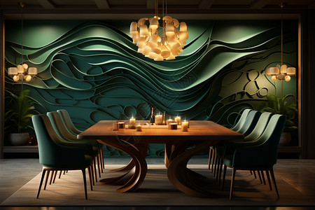 居家餐厅绿色的居家装饰设计图片