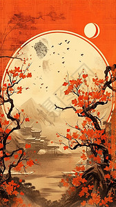 祝贺中秋节的海报背景图片