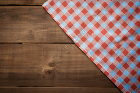 红格子的餐巾背景图片