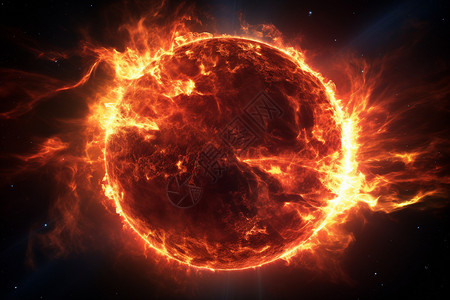 天文学宇宙发光火焰图片