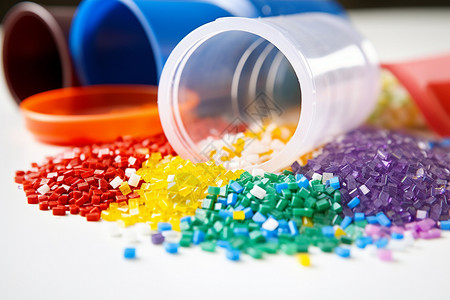 工业品彩色塑料颗粒背景