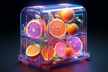 容器里的水果背景图片
