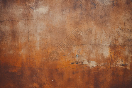 橙色斑驳生锈的金属板墙壁背景背景