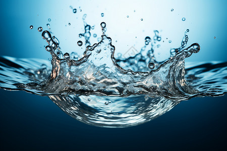 大鹅透明素材滴入水中飞溅的水珠设计图片