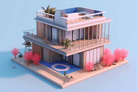 房子视图3d现代房子设计图片