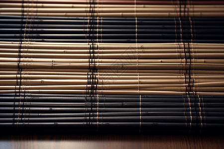手工编织的竹席图片