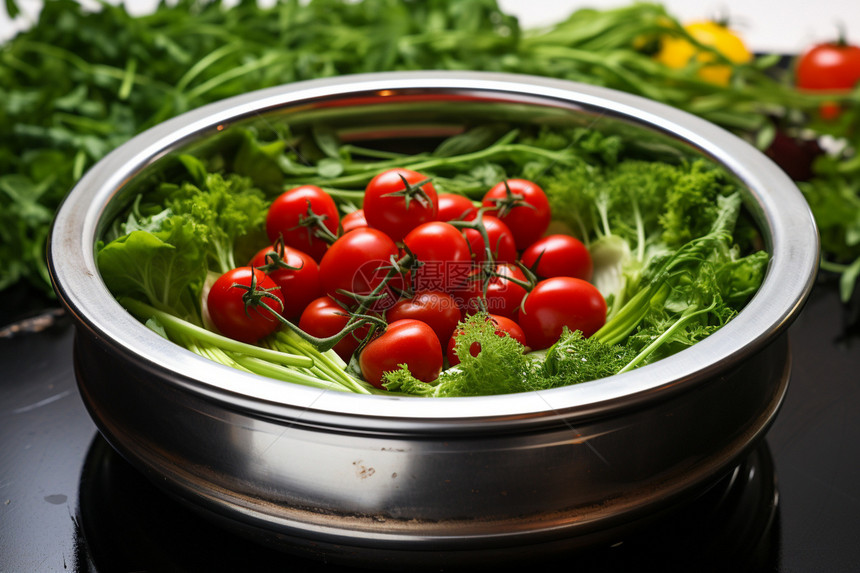 新鲜健康的番茄蔬菜图片