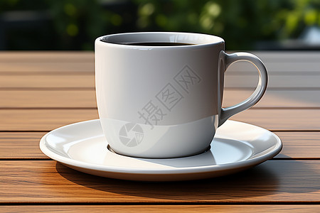 咖啡陶瓷杯报纸装陶瓷杯里的咖啡背景