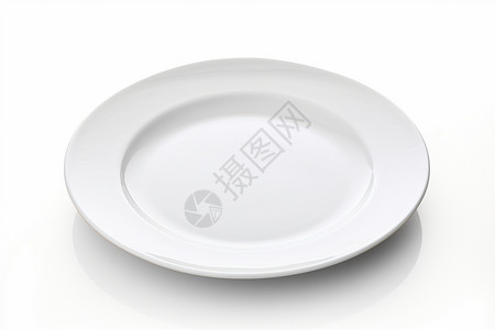 白色圆形餐盘图片