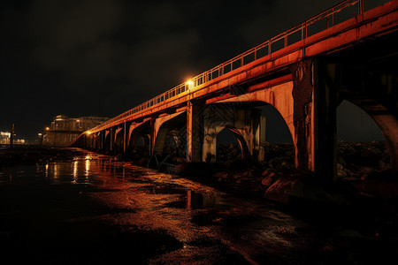 废弃的运输桥梁图片