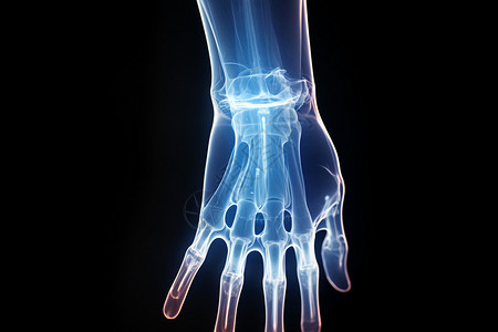 身体肢体x光下的骨骼设计图片