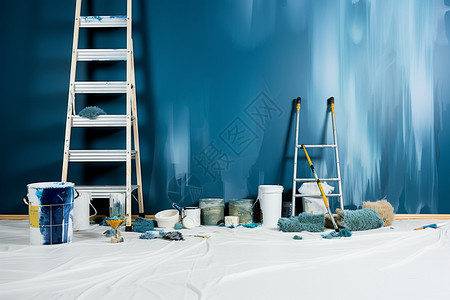粉刷室内墙壁的工具高清图片
