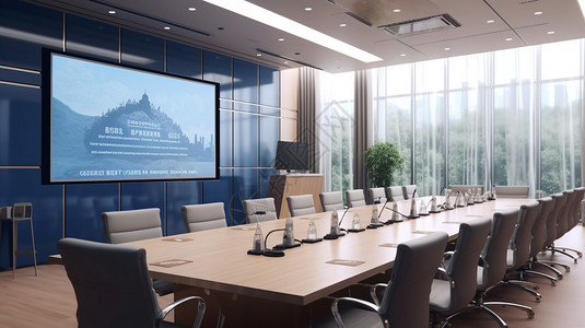 现代的大会议室背景图片