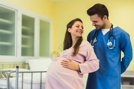 医院里的孕妇背景图片