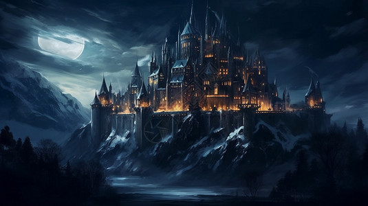 黑暗的中世纪城堡图片