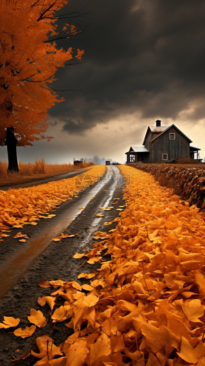 秋天的农庄图片
