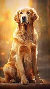 瘦瘦的金毛犬图片