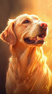 高贵的金毛犬背景图片