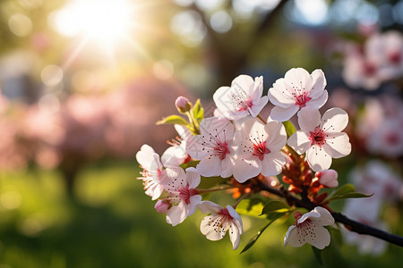 花开季节花开成海春光灿烂背景