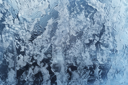 冬天结冰的窗户图片