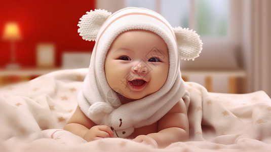 快乐的婴儿图片