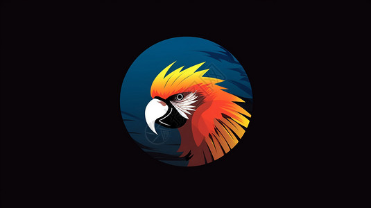 鹦鹉头像的Logo背景图片