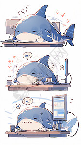 玩电脑的鲸鱼图片