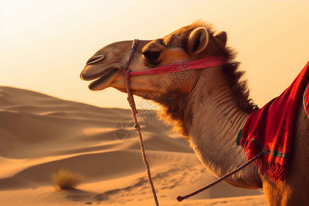 荒漠中的骆驼高清图片