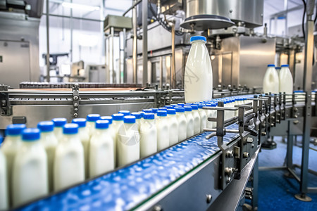 牛奶车间乳制品生产流水线背景