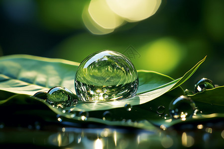 清澈透明的水滴图片
