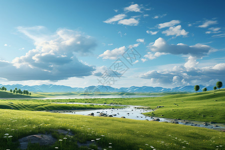 广袤的草原背景图片