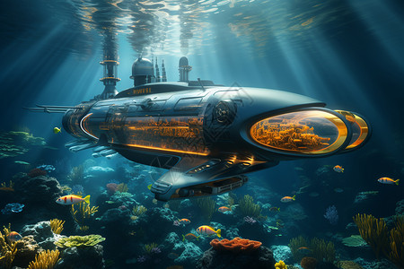 潜水艇未来探索图片