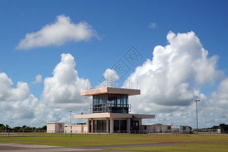 机场塔楼机场中的信号塔楼背景