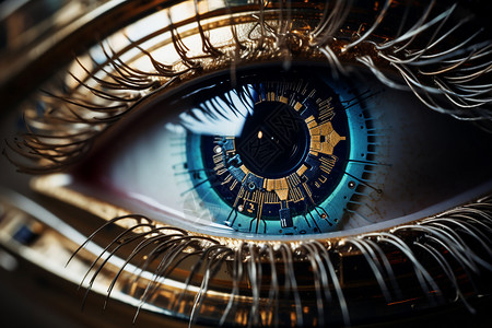 眼球扫描科技派机械眼球概念图设计图片