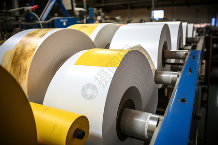 色彩斑斓的印刷工厂背景图片