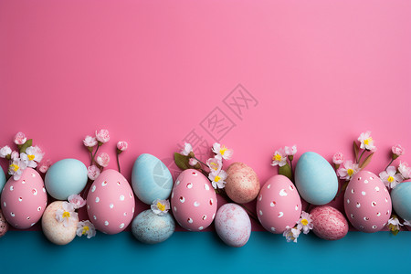 可爱的多彩蛋背景图片