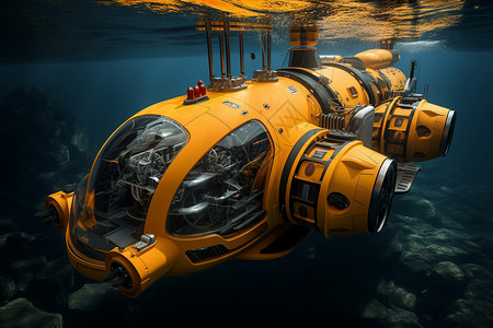 海底的黄色潜艇图片