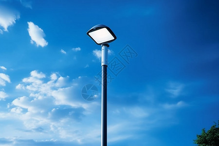 节能的太阳能街灯高清图片