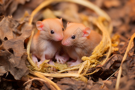 巢穴里的小老鼠图片