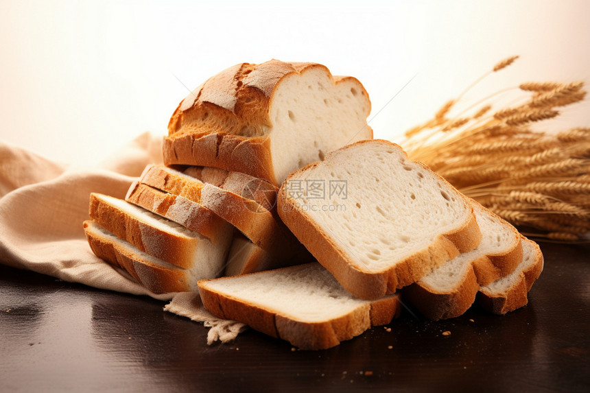 小麦和面包图片