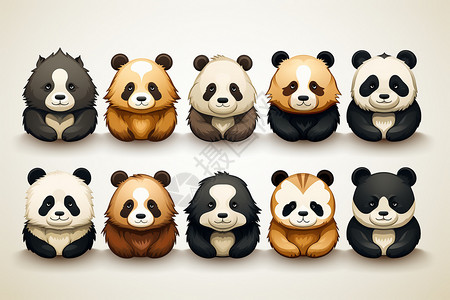 可爱的熊猫图标图片