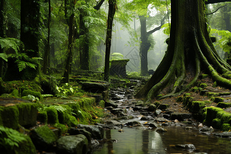森林深处的美景图片