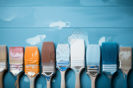 家装粉刷工具背景图片